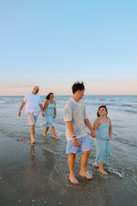 Family mini session at Cherie Down Beach Park in Cape Canaveral, Florida